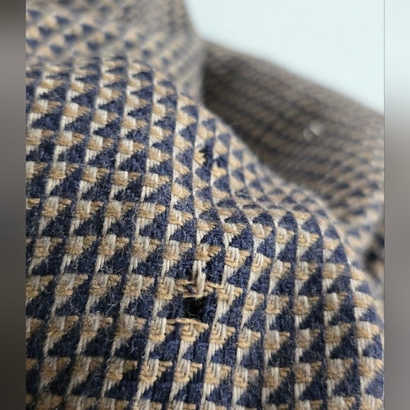 Nino Cerruti Sport Coat Jacket Mens Brown Black 2Buttons Long Sleeve Has holes - Picture 6 of 14